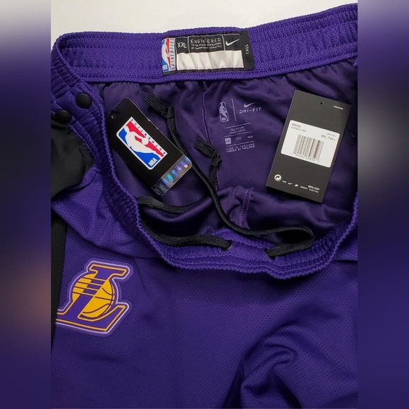 Nike NBA LA Lakers XXL-Tall Player Issued Tear Away Therma Flex Pants Purple - Picture 9 of 12